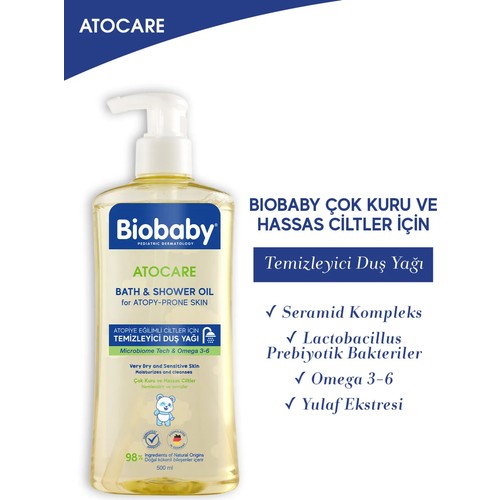 Biobaby Atocare Temizleyici Duş Yağı 500 ml