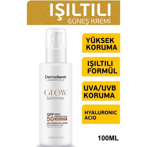 Dermaderm Glow Simli Güneş Kremi Spf 50