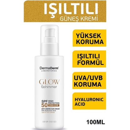 Dermaderm Glow Simli Güneş Kremi Spf 50