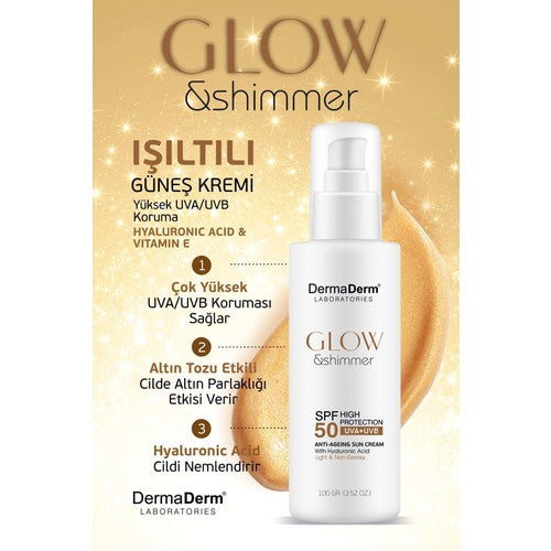 Dermaderm Glow Simli Güneş Kremi Spf 50