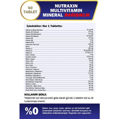 Nutraxin Multivitamin Mineral Immune Complex 60 Tablet