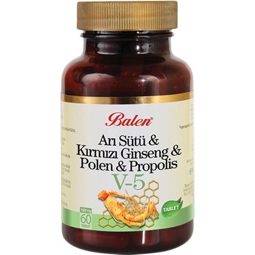 Balen (V5) Arı Sütü& Ginseng& Polen& Propolis Tablet 1015 Mg* 60