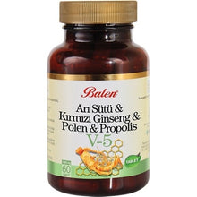 Balen (V5) Arı Sütü& Ginseng& Polen& Propolis Tablet 1015 Mg* 60