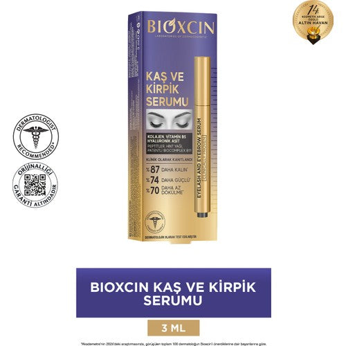 Bioxcin Kaş Kirpik Serumu - Kolajen Hyaluronik Asit Hint Yağı Keratin Peptidleri B5 Biocomplex
