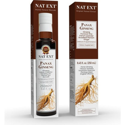 Nat Ext Panax Ginseng Çoban Çökerten Karabaş Otu Damar Otu Zencefil Sıvı Ekstrakt Karışımı 250 Ml