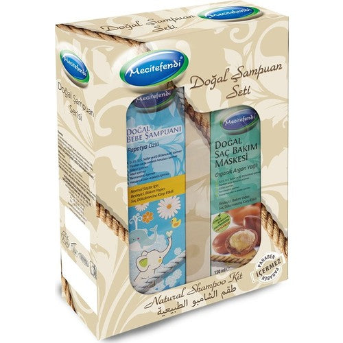 Mecitefendi Bebe Şampuanı 250 Ml ve Organik Argan Yağlı Saç Bakım Maskesi 150 Ml 2li Set