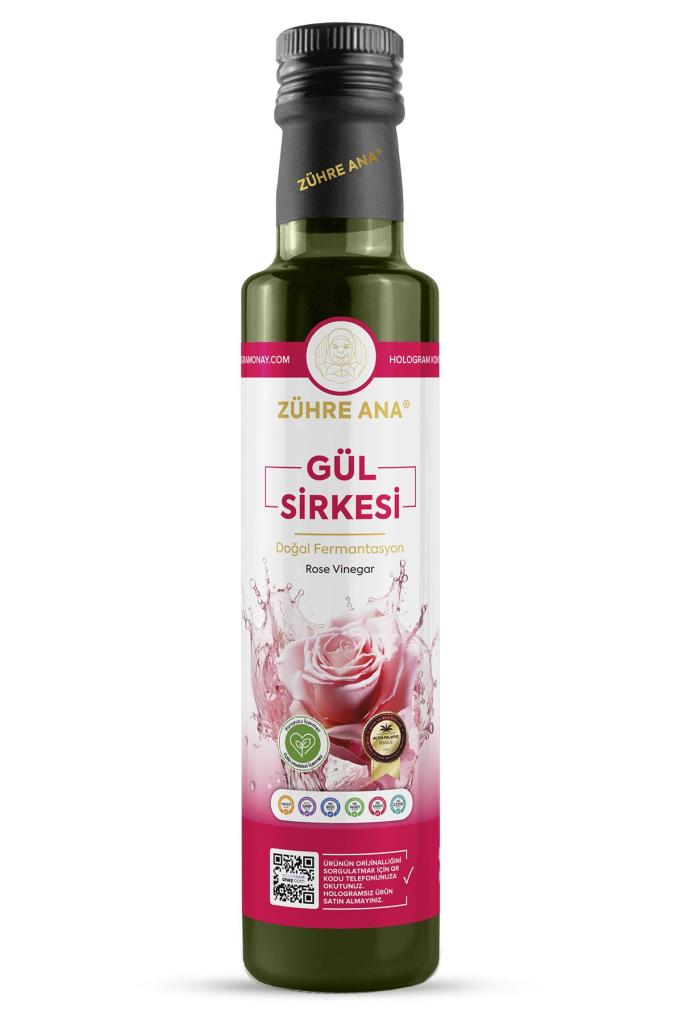 Zühre Ana Gül Sirkesi Doğal Fermantasyon 500 Ml