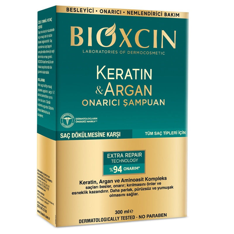 Keratin Argan Onarıcı Saç Dökülmesine Karşı Şampuan 300 Ml
