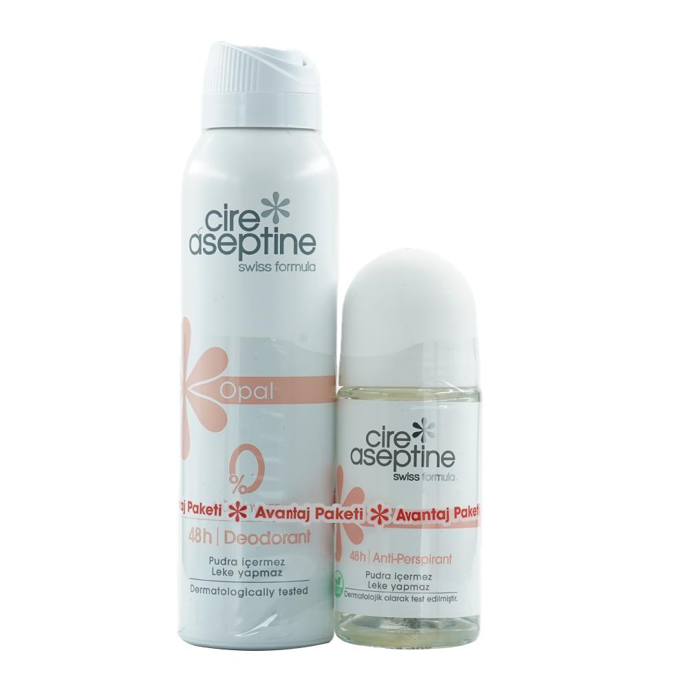 Cire Aseptine Deodorant Opal 150 Ml + Soft Roll On Set