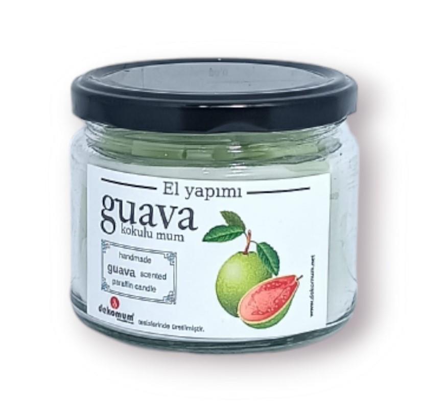 Fitilli Kokulu Kavanoz Mum Guava