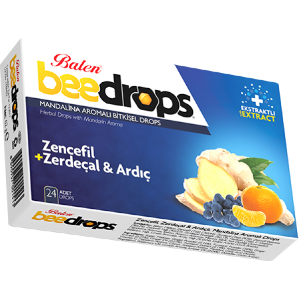 Balen Zencefil Zerdeçal Ardıçlı Mandalina Aromalı Drops 24 adet