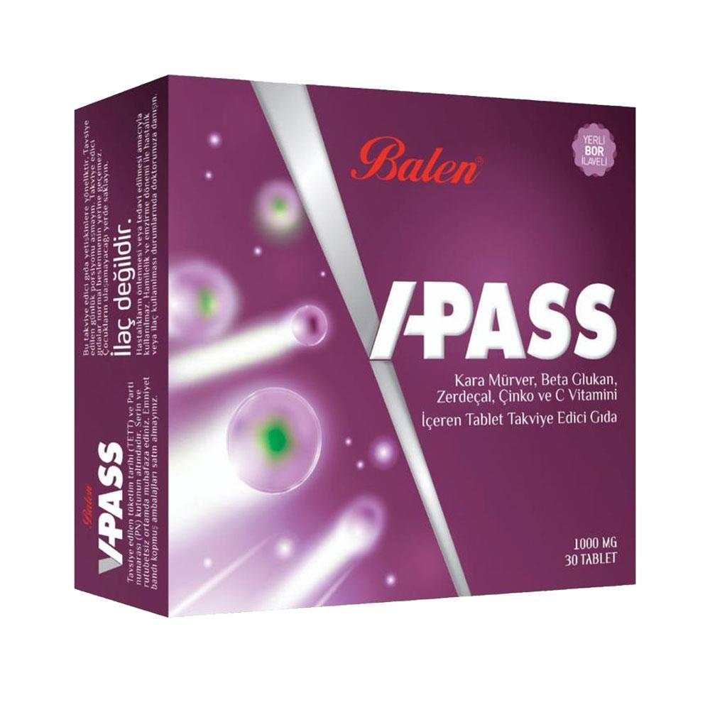 Balen V - Pass Kara Mürver Beta Glukan 1000 Mg 30 Tablet