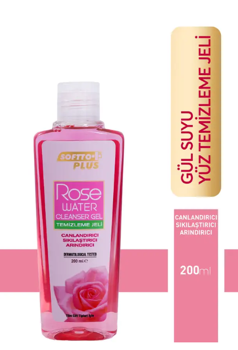 Softto Plus Gül Suyu Temizleme Jeli 200 Ml
