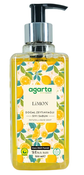 Agarta Doğal Limon Sıvı Sabun 500 Ml