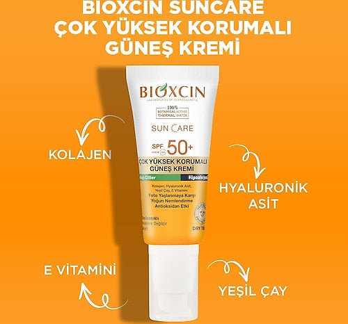Bioxcin Sun Care Yağlı Ciltler İçin Spf 50 Çok Yüksek Korumalı Renkli Güneş Kremi 50 Ml