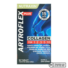 Nutraxin Artroflex Plus 90 Tablet Collagen Tip 1 2 3 5 10 Magnezyum Yumurta Kabuğu Zarı Akgünlük Hyaluronik Asit Bromelain Glukozamin Kondroitin MSM