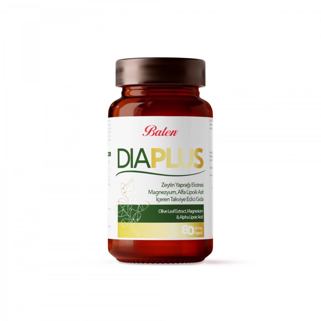 Balen Dia Plus Zeytin Yaprağı Magnezyum Alfa Lipoik Asit 655 Mg 60 Kapsül