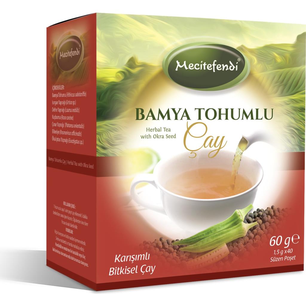 Mecitefendi Bamya Tohumlu Çay 60 gr 40 Süzen Poşet
