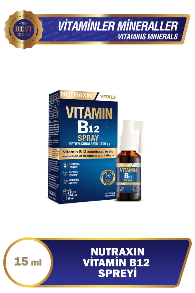 Nutraxın Vitamin B12 1000 Ug 15 Ml Sprey