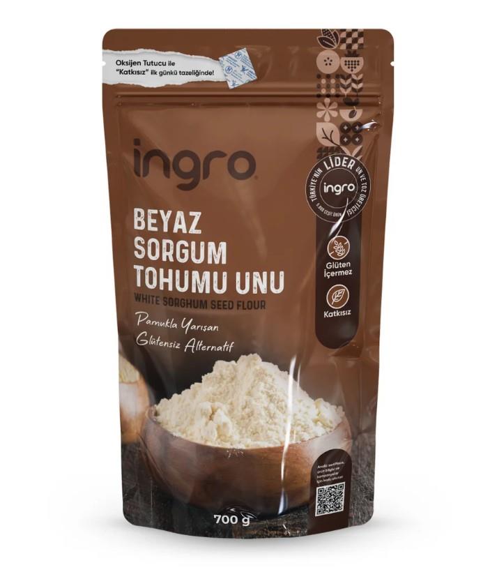 İngro Glutensiz Beyaz Sorgum Tohumu Unu 700 Gr