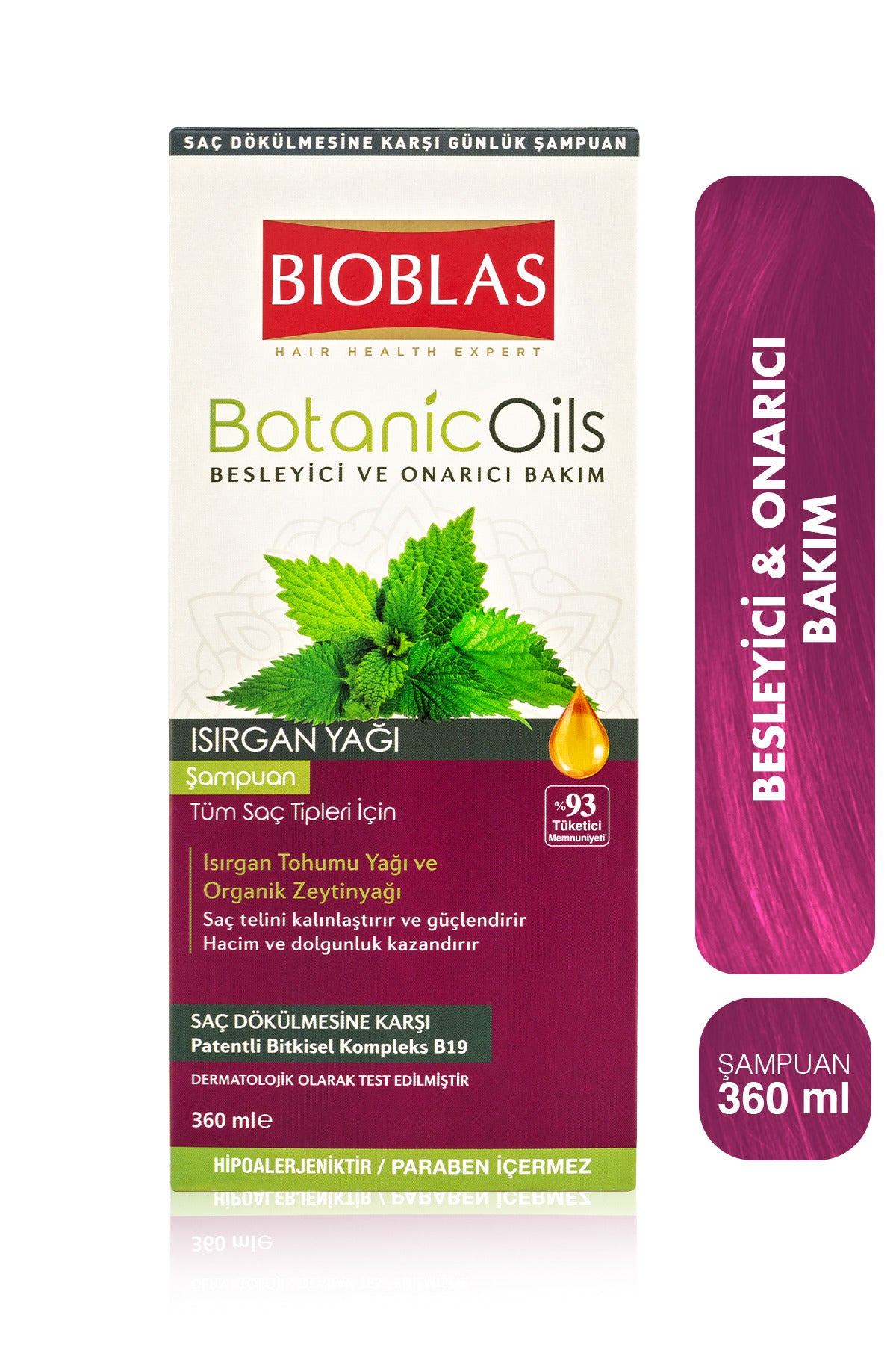 Bioblas Botanic Oils Isırgan Yağlı Saç Dökülmesine Karşı Besliyici Onarıcı Şampuan 360 Ml
