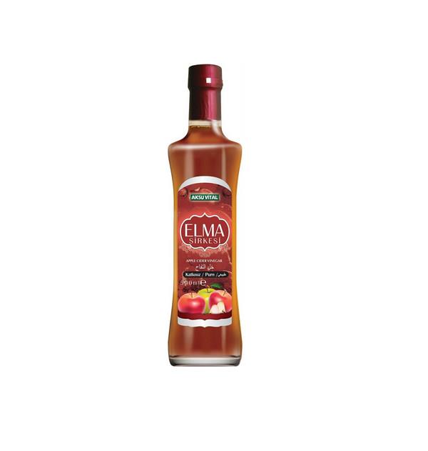 Aksu Vital Elma Sirkesi 500 ml Katkısız Yüzde 100 Doğal