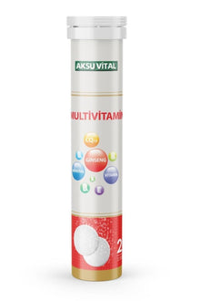 OUTLET Aksu Vital Multivitamin 20 Efervesan Tablet SKT  KASIM 2024