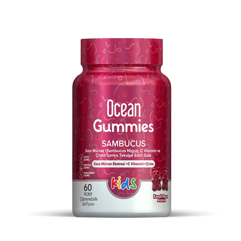 Orzax Ocean Gummies Sambucus Kids 60 Adet Çiğnenebilir Jel Form