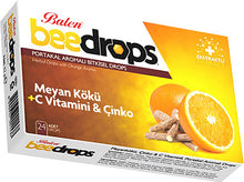 قطرات بالين عرق السوس والزنك وفيتامين سي بنكهة البرتقال، 24 قطعة