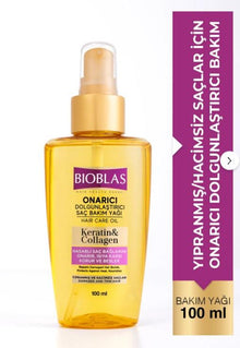 Bioblas Onarıcı Dolgunlaştırıcı Keratin Collagen Saç Bakım Yağı 100 Ml