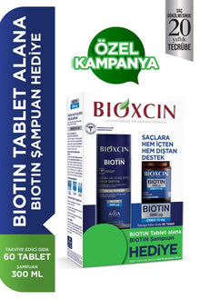Bioxcin Biotin 5000 Mg 60 Tablets + Biotin Shampoo 300 Ml Gift Set
