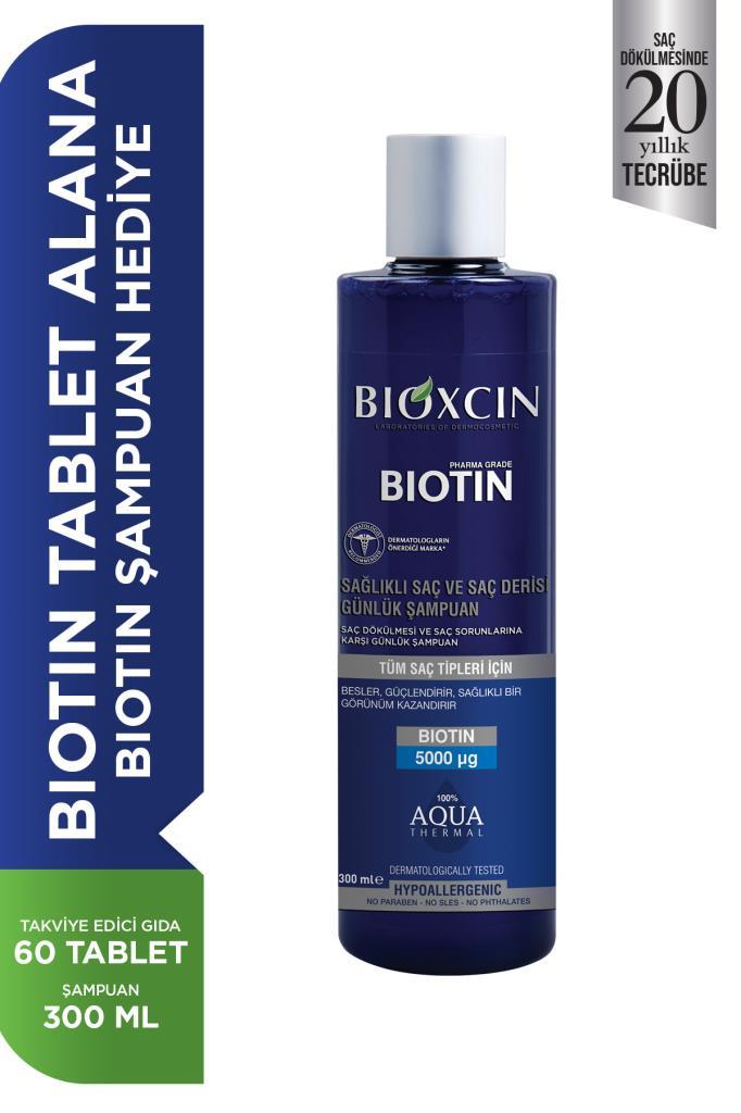 Bioxcin Biotin 5000 Mg 60 Tablets + Biotin Shampoo 300 Ml Gift Set