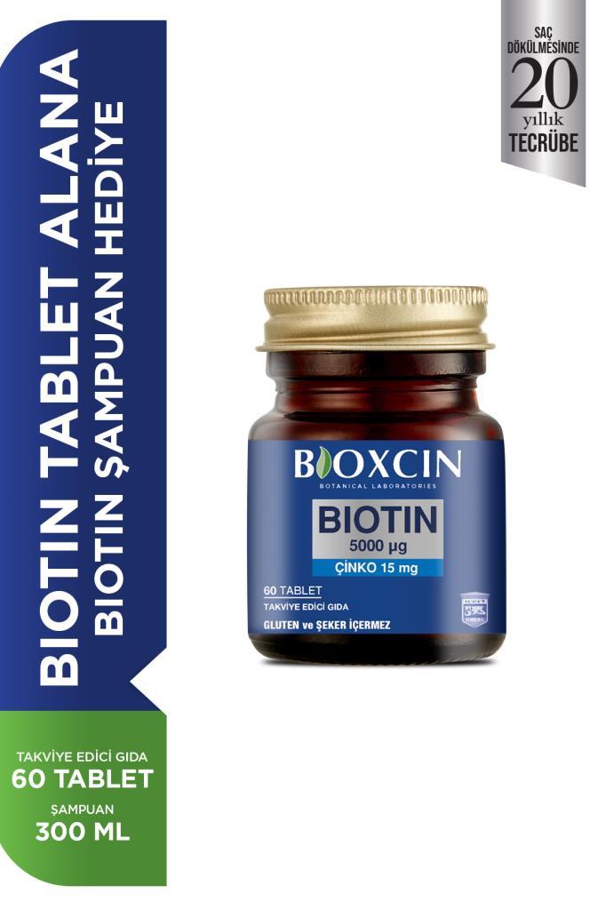 Bioxcin Biotin 5000 Mg 60 Tablets + Biotin Shampoo 300 Ml Gift Set
