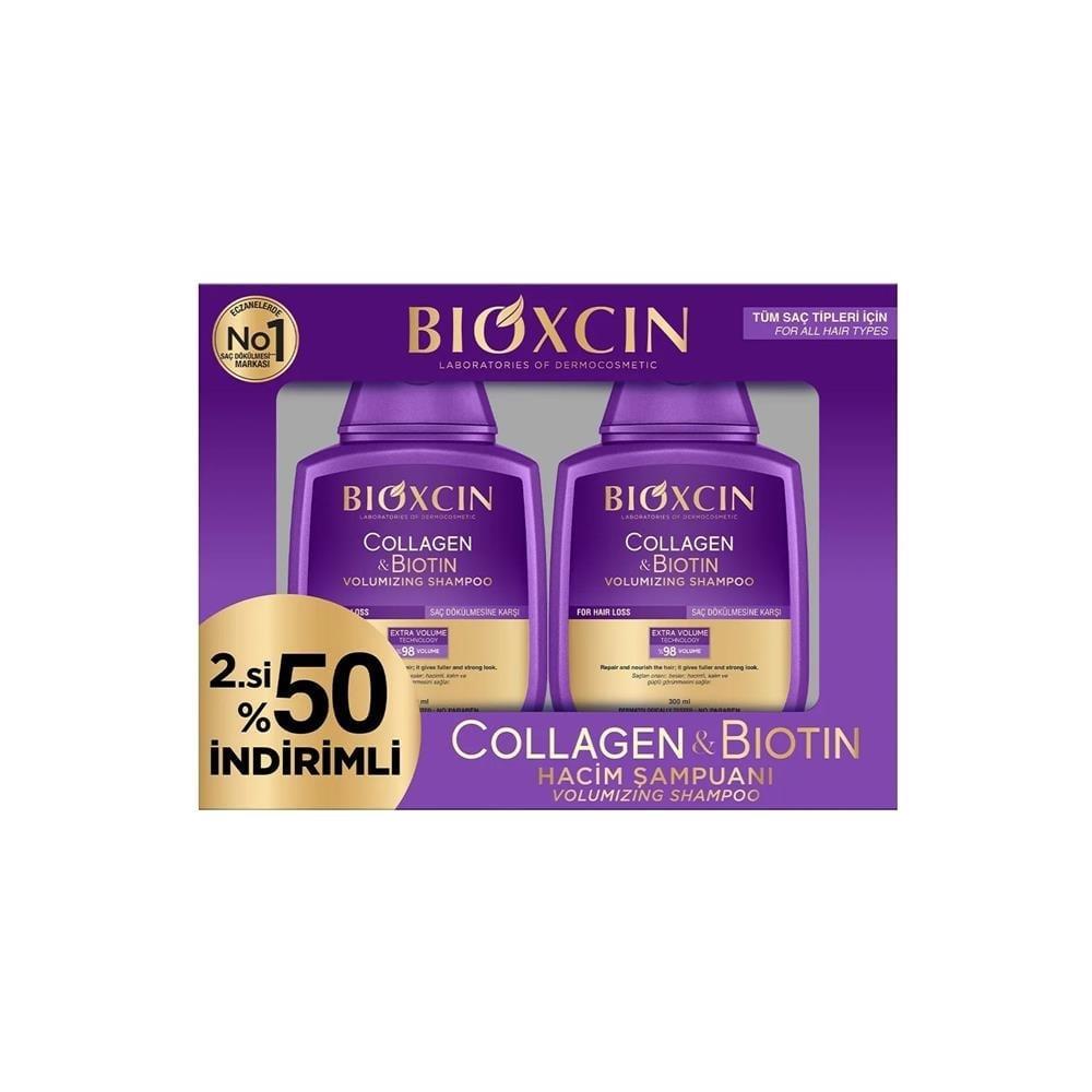 Bioxcin Collagen Biotin Volumizing Shampoo 300ml 2-Pack Value Pack