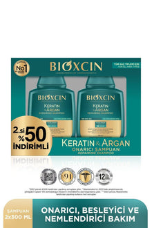 Bioxcin Keratin Argan Repairing Shampoo 300ml 2-Pack Value Pack