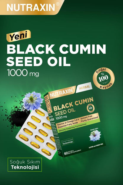 Nutraxin Herbal Çörek Otu Yağı 1000 Mg 60 Softgel