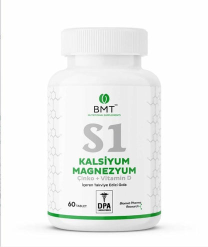 S1 Calcium Magnesium Çinko Vitamin D 60 Tablet
