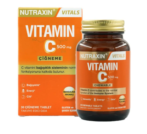 Nutraxin Vitamin C 500 Mg 30 Çiğneme Tablet