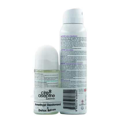 Cire Aseptine Deodorant Amethyst 150 Ml + Detox Roll On Set