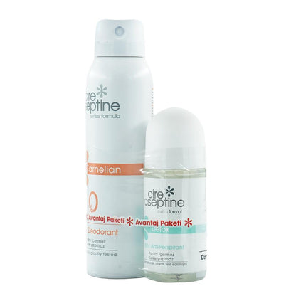 Cire Aseptine Deodorant Carnelian 150 Ml + Detox Roll On Set
