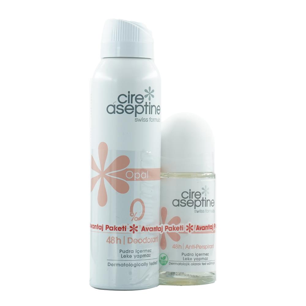 Cire Aseptine Deodorant Opal 150 Ml + Soft Roll On Set