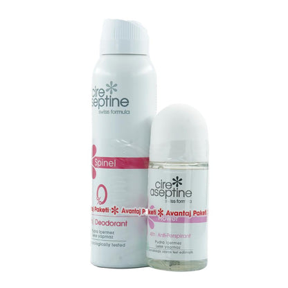 Cire Aseptine Deodorant Spinel 150 Ml + Flower Roll On Set