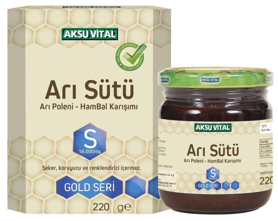 Aksu Vital Arı Sütü Polen Bal Süper Doz 18000 mg 220 Gr