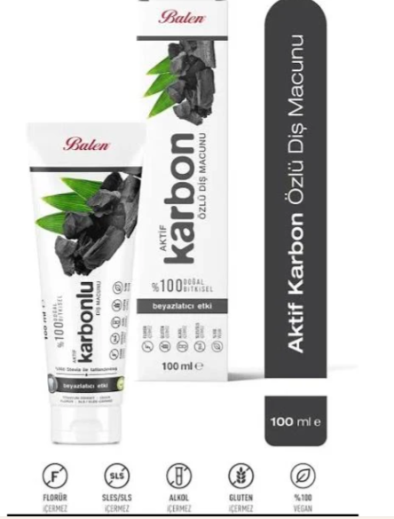 Balen Aktif Karbonlu Diş Macunu 100 Ml