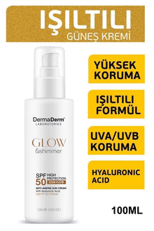 Dermaderm Glow ve Shimmer Simli Güneş Kremi Spf 50 100 GR