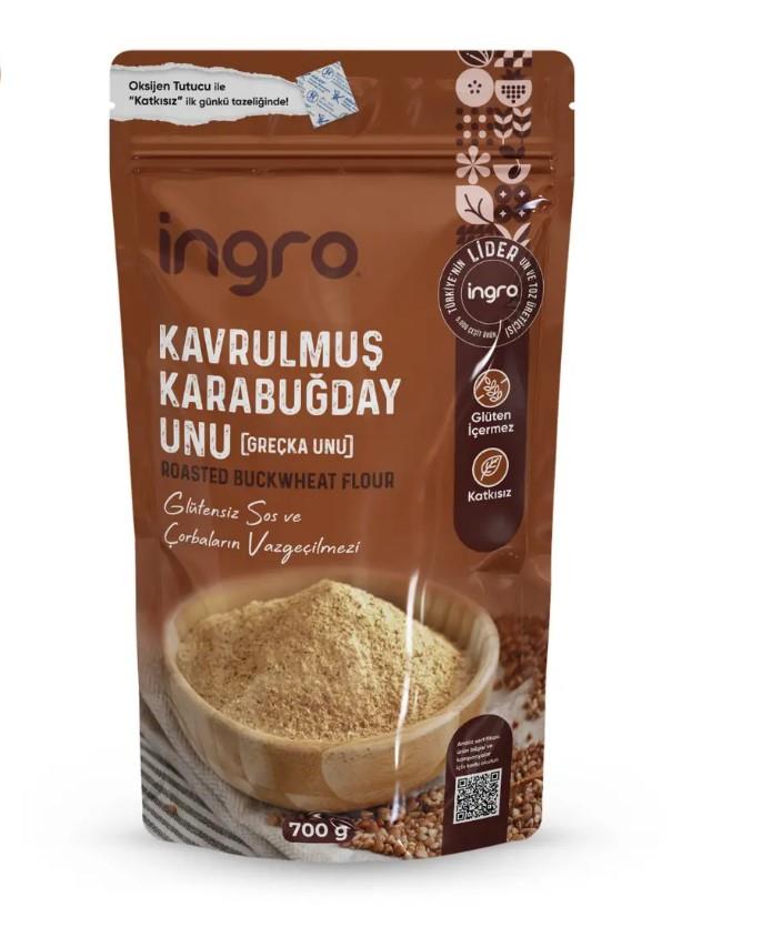 İngro Glutensiz Kavrulmuş Karabuğday Unu (Greçka Unu) 700 Gr
