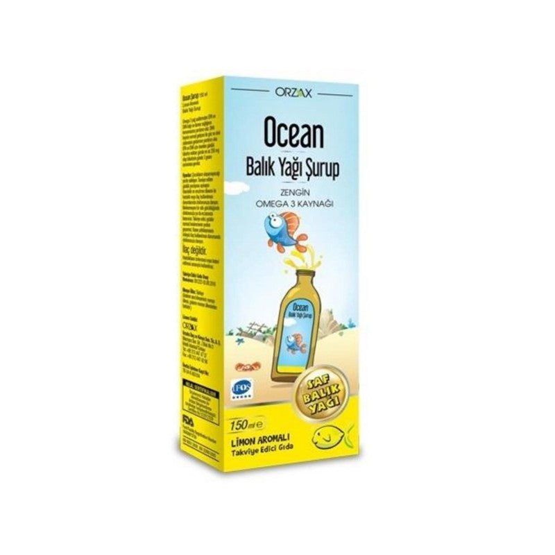 Orzax Ocean Balık Yağı Şurup Limon Aromalı 150 Ml