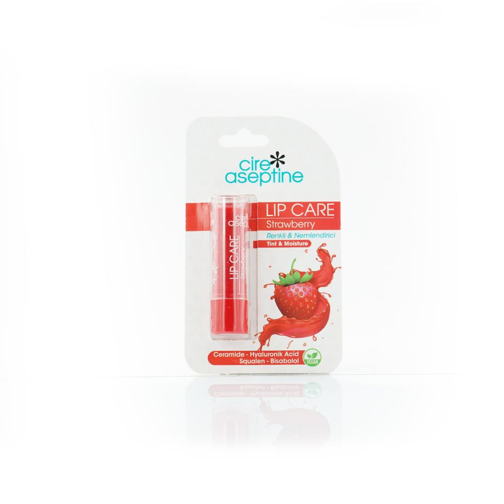 Cire Aseptine Lip Care Strawberry Çilek Renkli Dudak Bakım Kremi 4.5 Gr