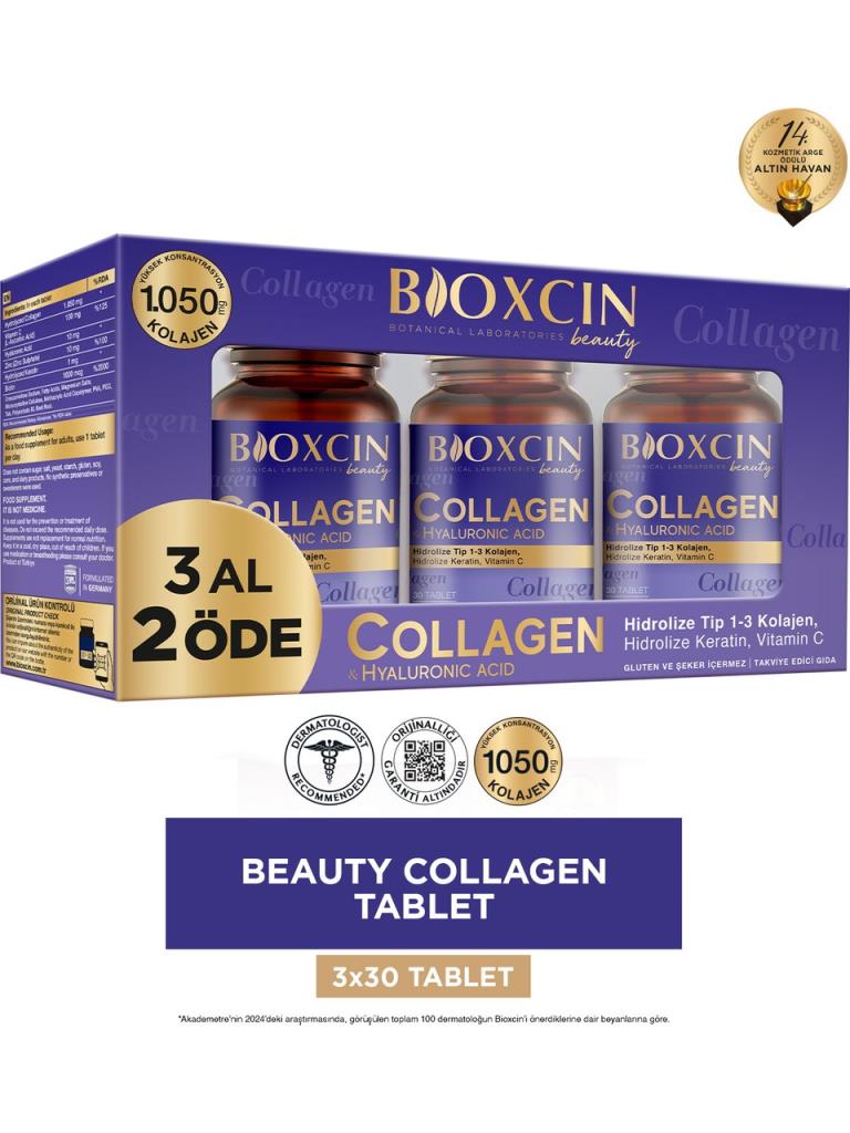 Bioxcin Collagen Hyaluronic Acid Tip 1-3 10.000 Mg 90 Tablet
