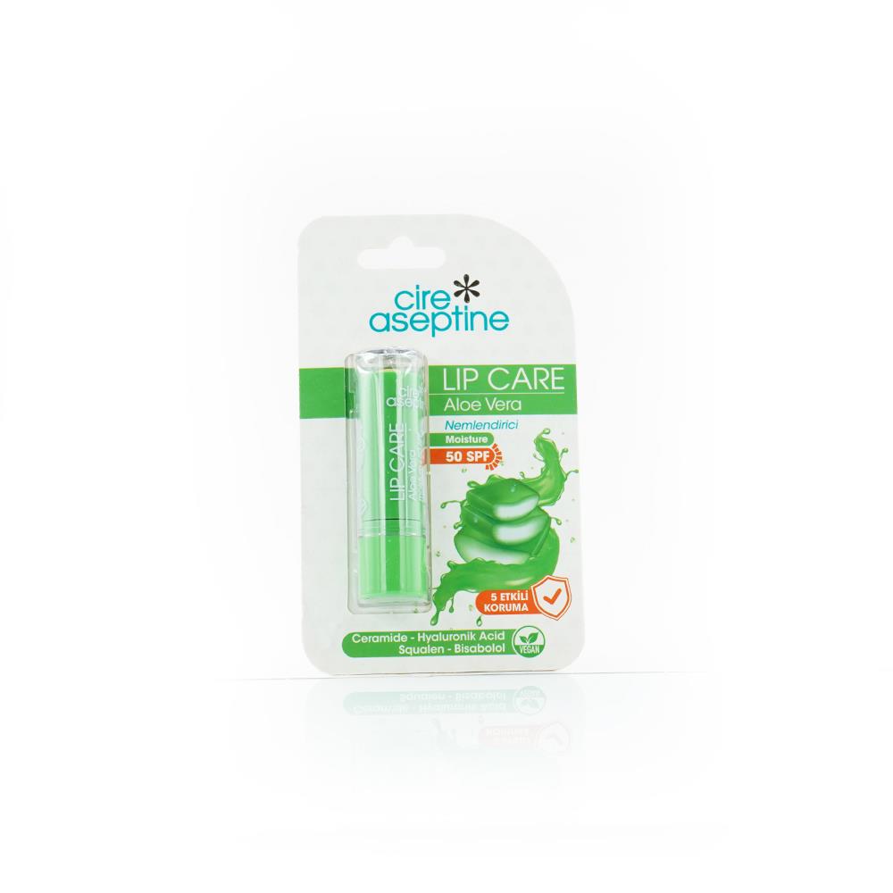 Cire Aseptine Lip Care Aloe Vera 50 SPF Dudak Bakım Kremi 4.5 Gr